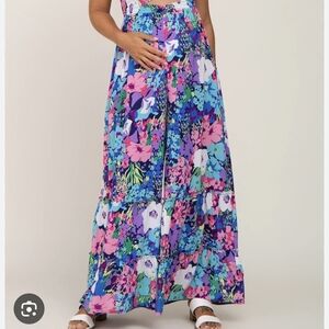 Hailey & Co.Jumpsuit Floral Pink and Purple Pleated. Size M